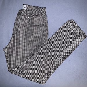 High Waisted Plaid Mom Jeans